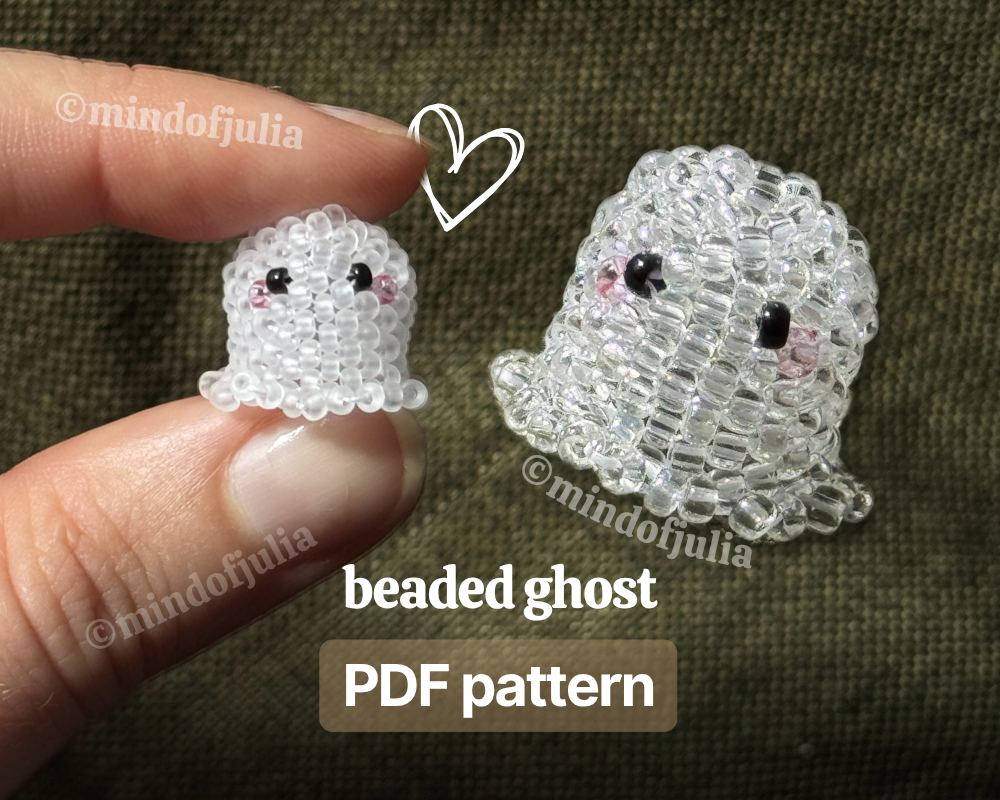 👻 3D Beaded Ghost PDF Pattern