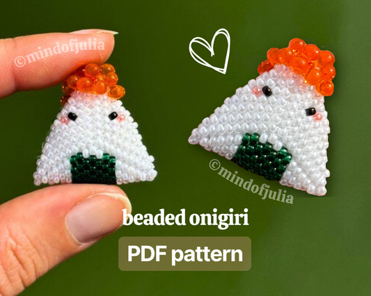 🍙 3D Beaded Onigiri PDF Pattern