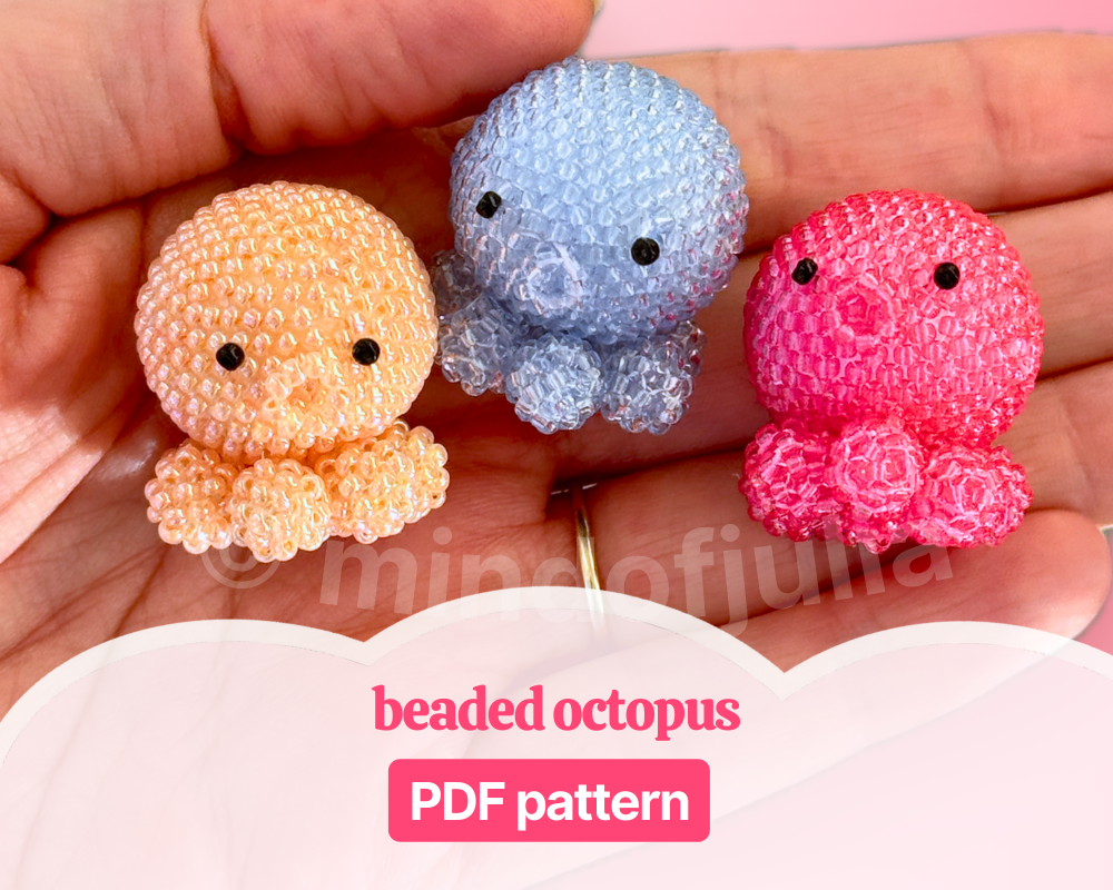 🐙 3D Beaded Octopus PDF Pattern