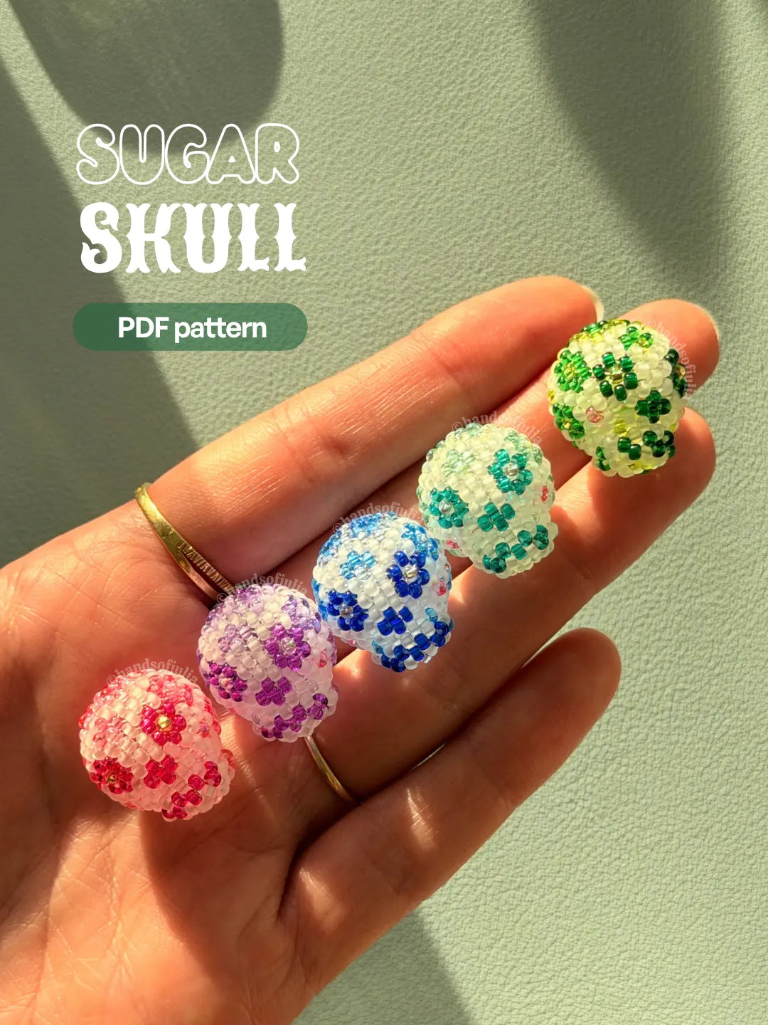💀 3D Beaded Sugar Skull PDF Pattern