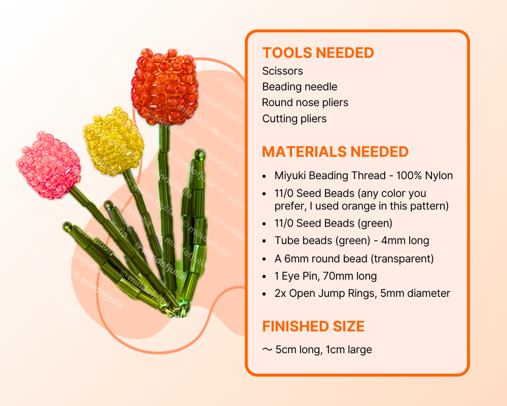 🌷 Beaded Tulip Pattern