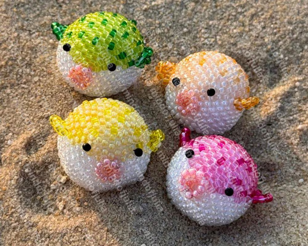 🐡 3D Beaded Puffer Fish PDF Pattern