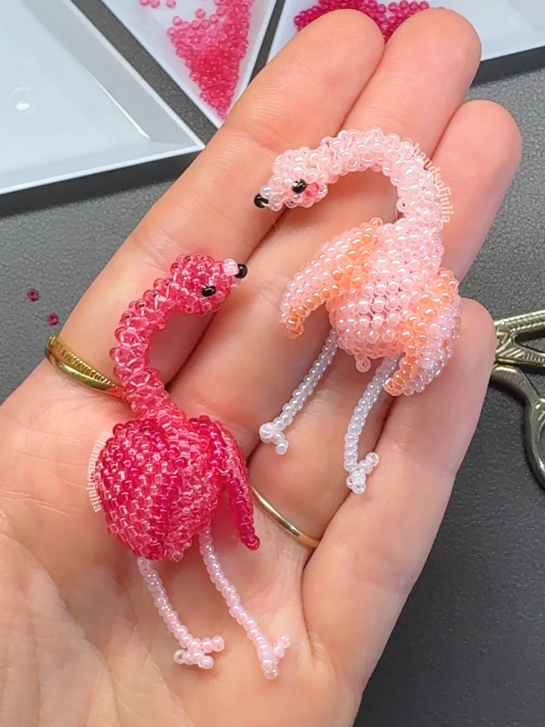 🦩 3D Beaded Flamingo PDF Pattern