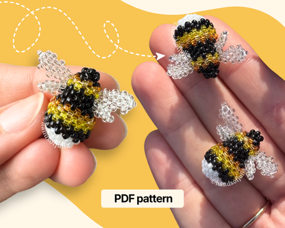 🐝 3D Beaded Bumblebee PDF Pattern