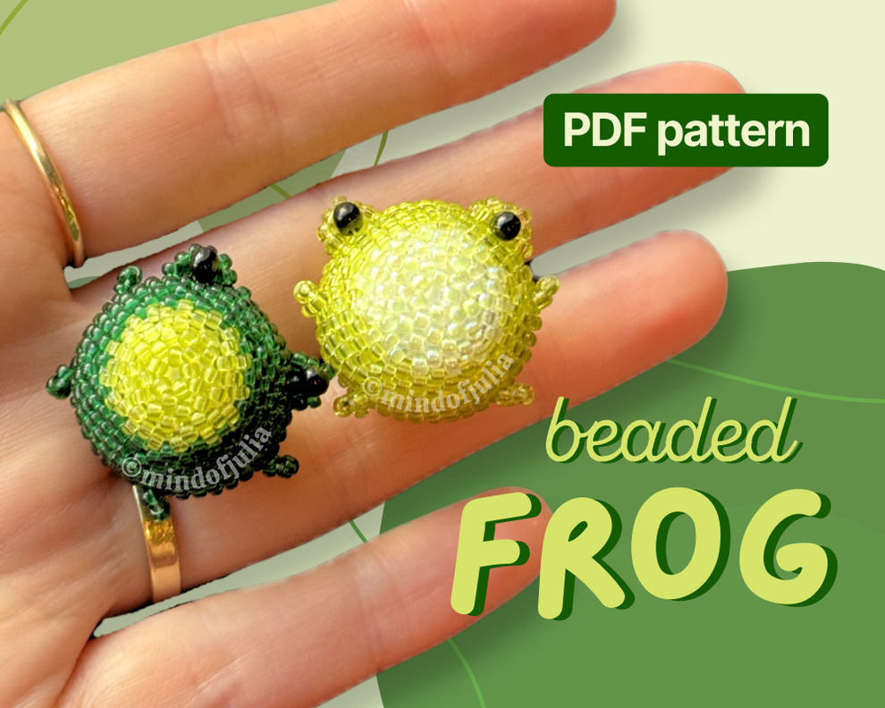 🐸 3D Beaded Frog PDF Pattern – Mindofjulia