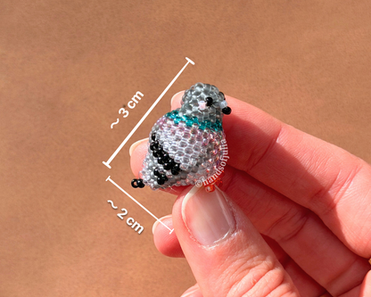 🐦 3D Beaded Pigeon PDF Pattern