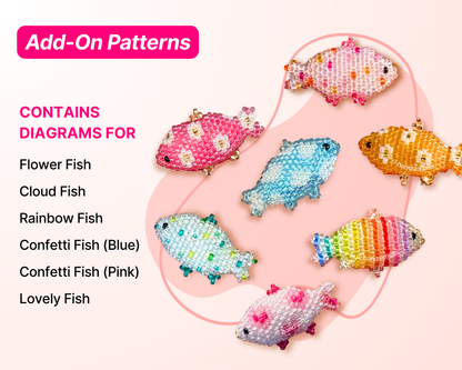 💖  Fantasy Fish Add-On Pattern | Color Variations for 3D Beaded Fish Pattern (SUPPLEMENT ONLY)