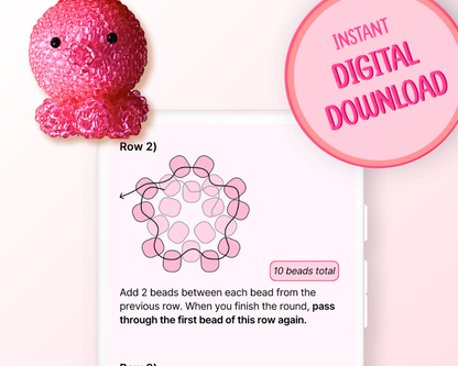 🐙 3D Beaded Octopus PDF Pattern