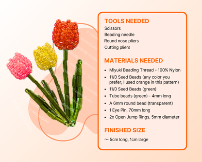 🌷 Beaded Tulip Pattern
