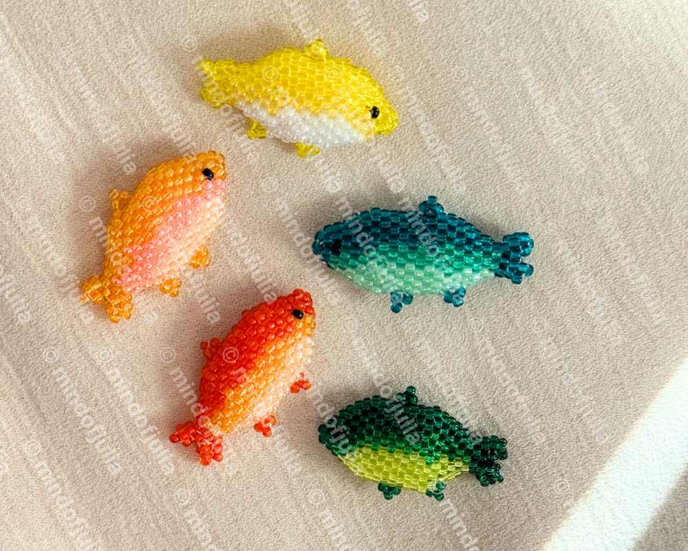 🐟 3D Beaded Fish Digital PDF Pattern – Mindofjulia