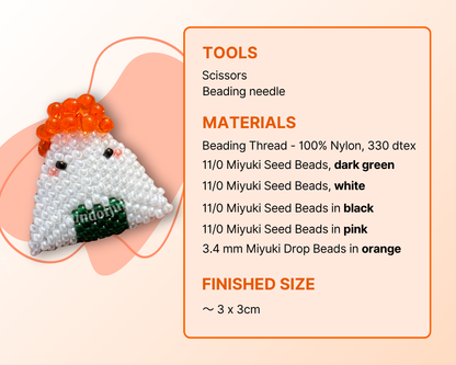 🍙 3D Beaded Onigiri PDF Pattern