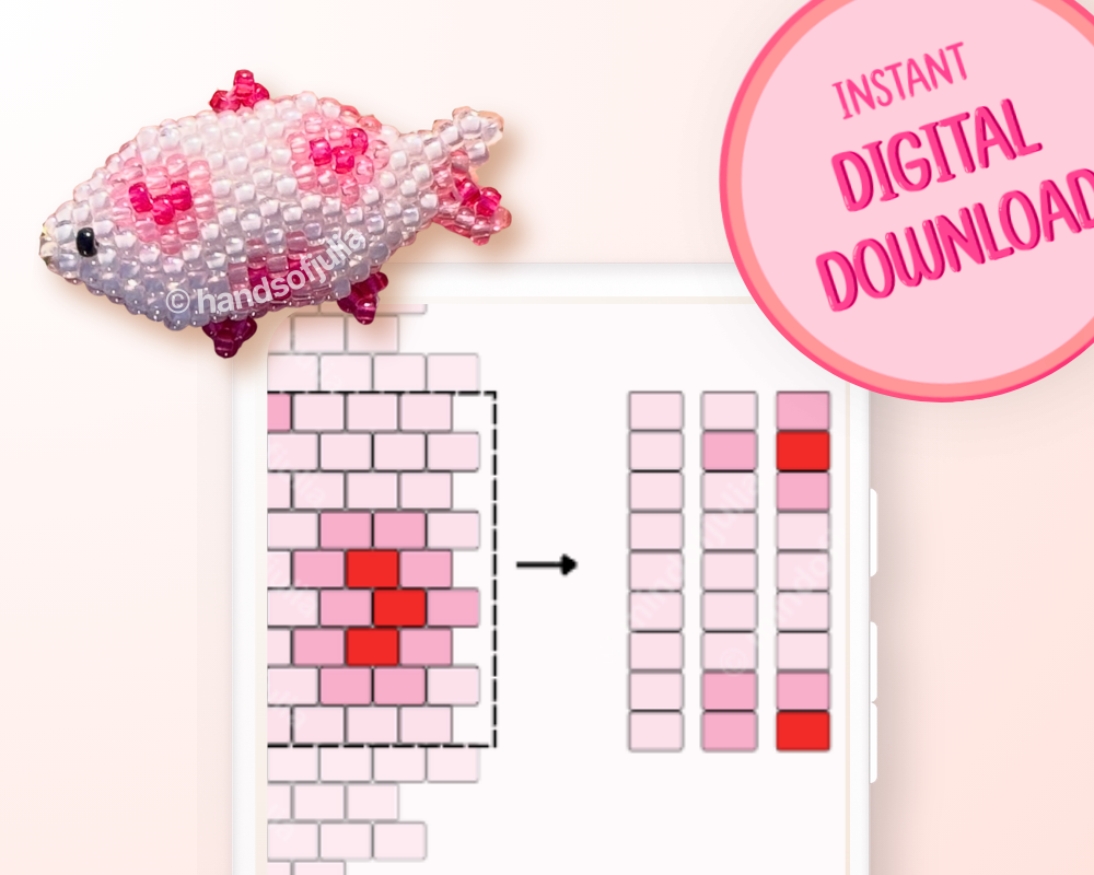 💖  Fantasy Fish Add-On Pattern | Color Variations for 3D Beaded Fish Pattern (SUPPLEMENT ONLY)