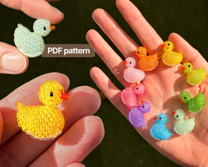 🐤 3D Beaded Rubber Duck PDF Pattern