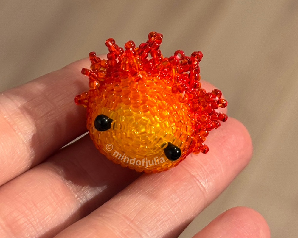 🔥 3D Beaded Fire Spirit PDF Pattern