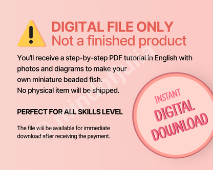 🐠 Miniature 3D Beaded Fish - Digital PDF Pattern