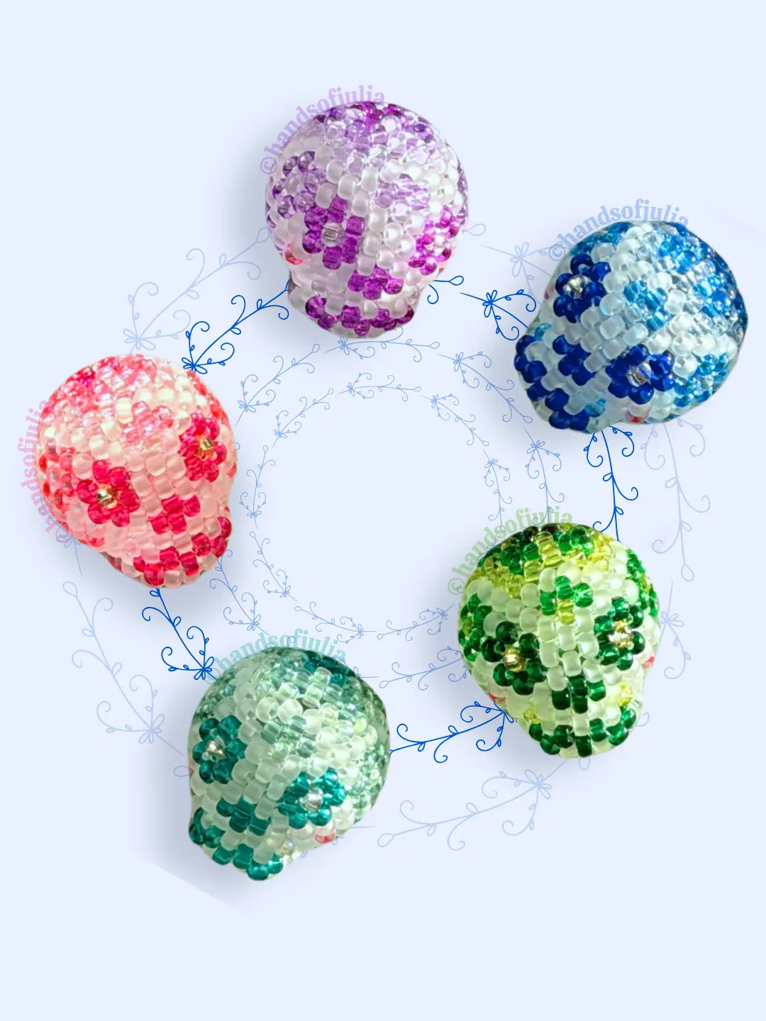💀 3D Beaded Sugar Skull PDF Pattern