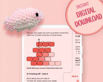 🐠 Miniature 3D Beaded Fish - Digital PDF Pattern