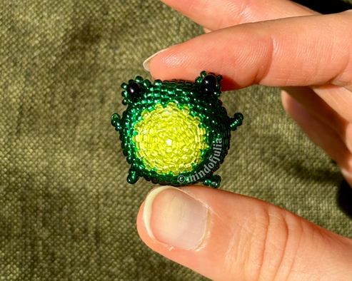 🐸 3D Beaded Frog PDF Pattern – Mindofjulia