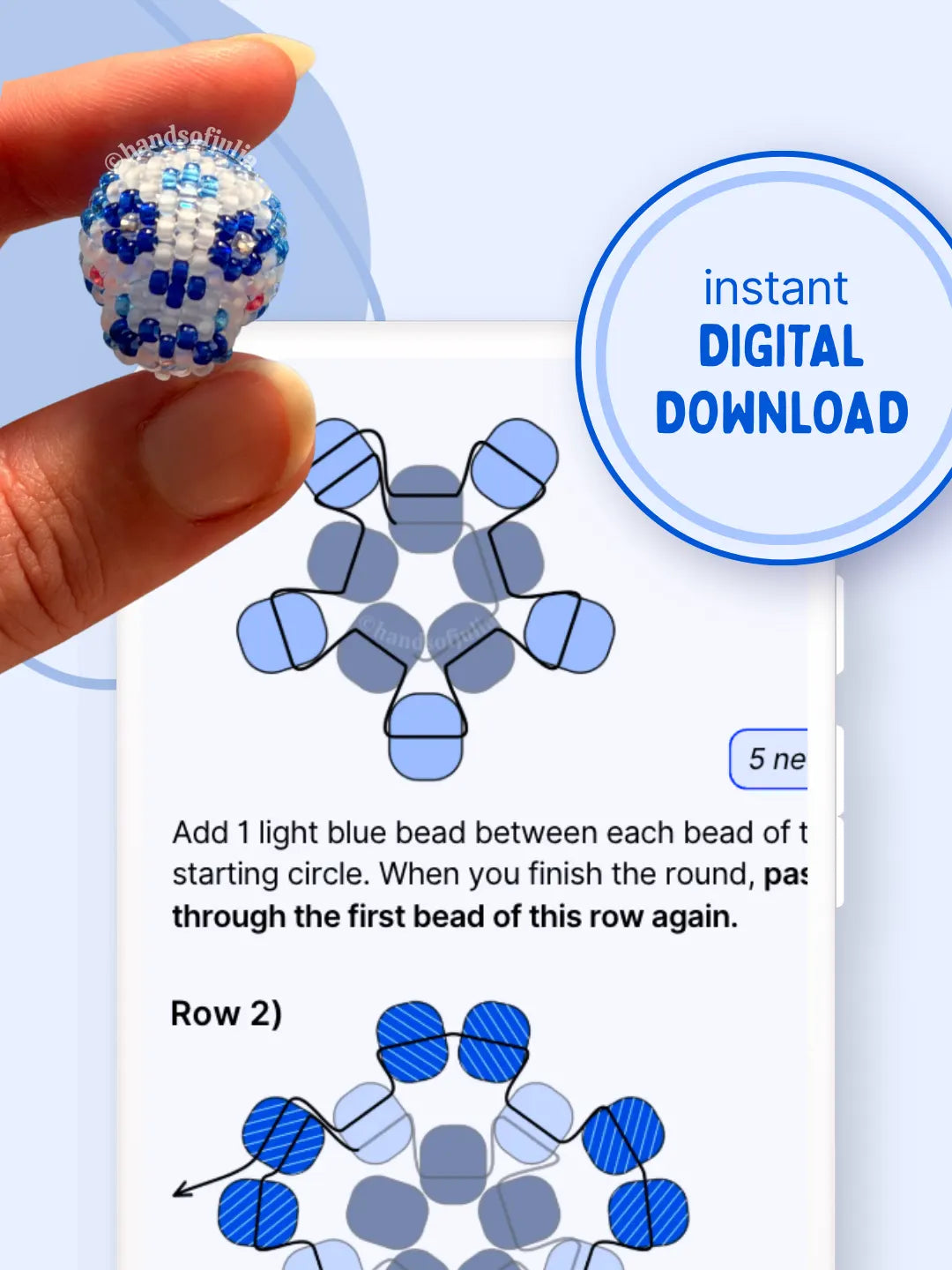 💀 3D Beaded Sugar Skull PDF Pattern