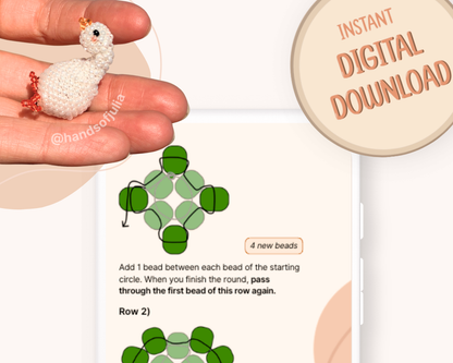 🦆 3D Beaded Lazy Duck PDF Pattern