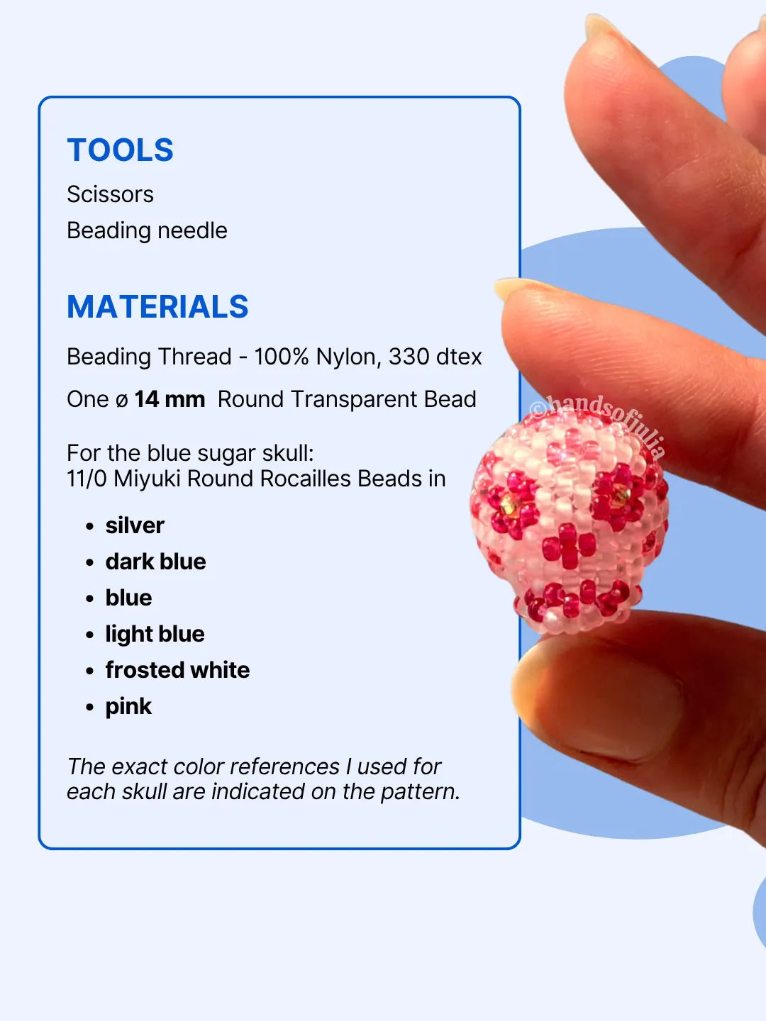 💀 3D Beaded Sugar Skull PDF Pattern