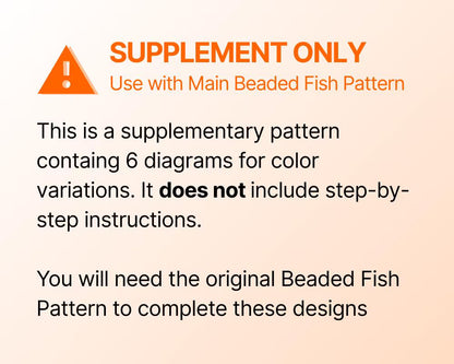 🐠 Add-On Beading Pattern | Color Variations Diagrams for 3D Beaded Fish Pattern
