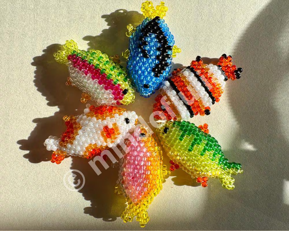 🐠 Add-On Beading Pattern | Color Variations Diagrams for 3D Beaded Fish Pattern