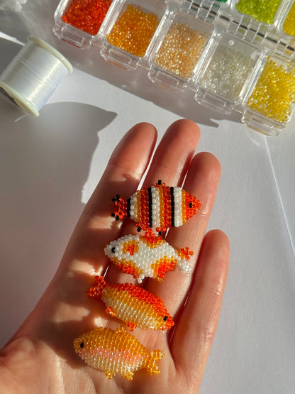 🐠 Add-On Beading Pattern | Color Variations Diagrams for 3D Beaded Fish Pattern