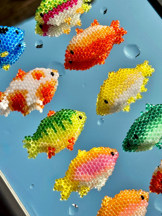 🐠 Add-On Beading Pattern | Color Variations Diagrams for 3D Beaded Fish Pattern