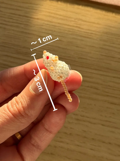 🐀 3D Beaded Rat PDF Pattern
