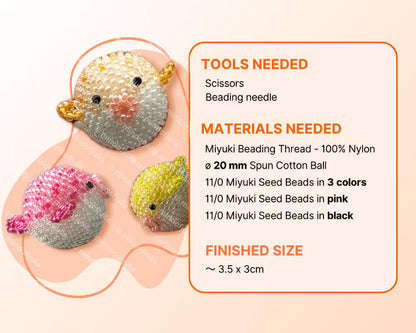 🐡 3D Beaded Puffer Fish PDF Pattern