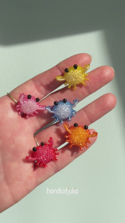 🦀 3D Beaded Crab PDF Pattern