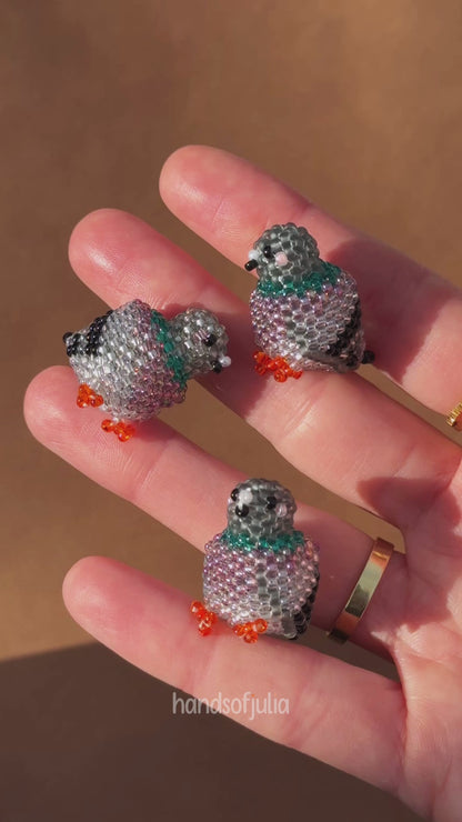 🐦 3D Beaded Pigeon PDF Pattern